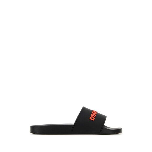 Dsquared Men Black Rubber Slippers